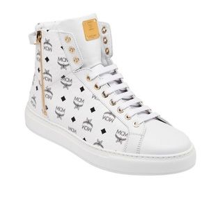 MCM sneakers size 8 in women white hightop